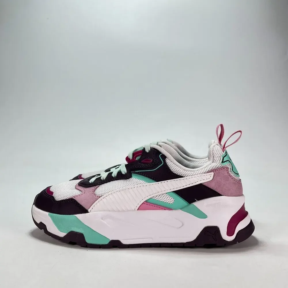 PUMA Trinity White Mint Mauve Chunky Lifestyle Sneakers 390838-16 Youth Size 4